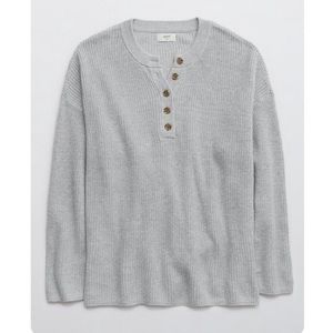 Aerie Oversized Henley Sweater